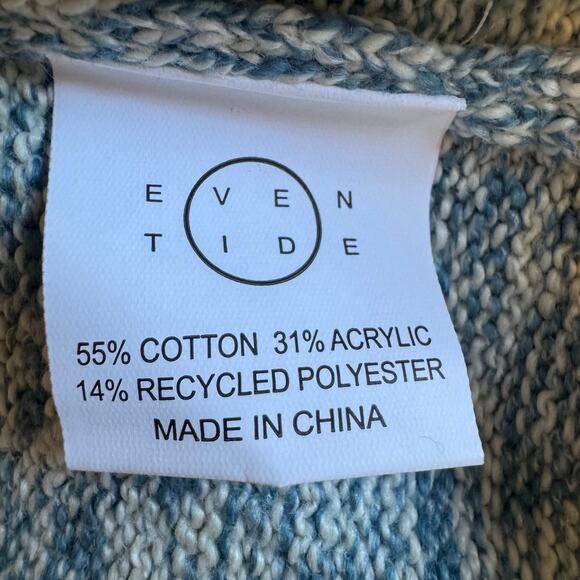 Even Tide 1/4 Zip Pullover Sweater in Blue NWOT Size Medium - Picture 7 of 8